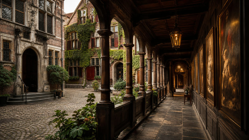 De overdekte Schuttergalerij van het voormalige Burgerweeshuis aan de Kalverstraat in Amsterdam