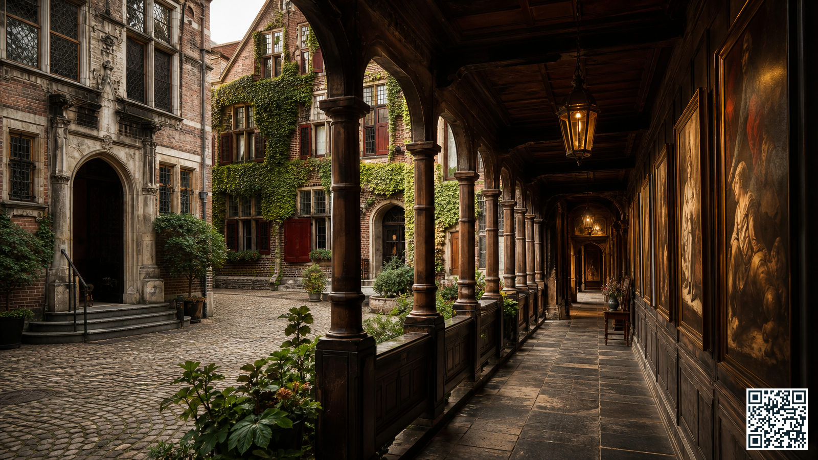 De overdekte Schuttergalerij van het voormalige Burgerweeshuis aan de Kalverstraat in Amsterdam