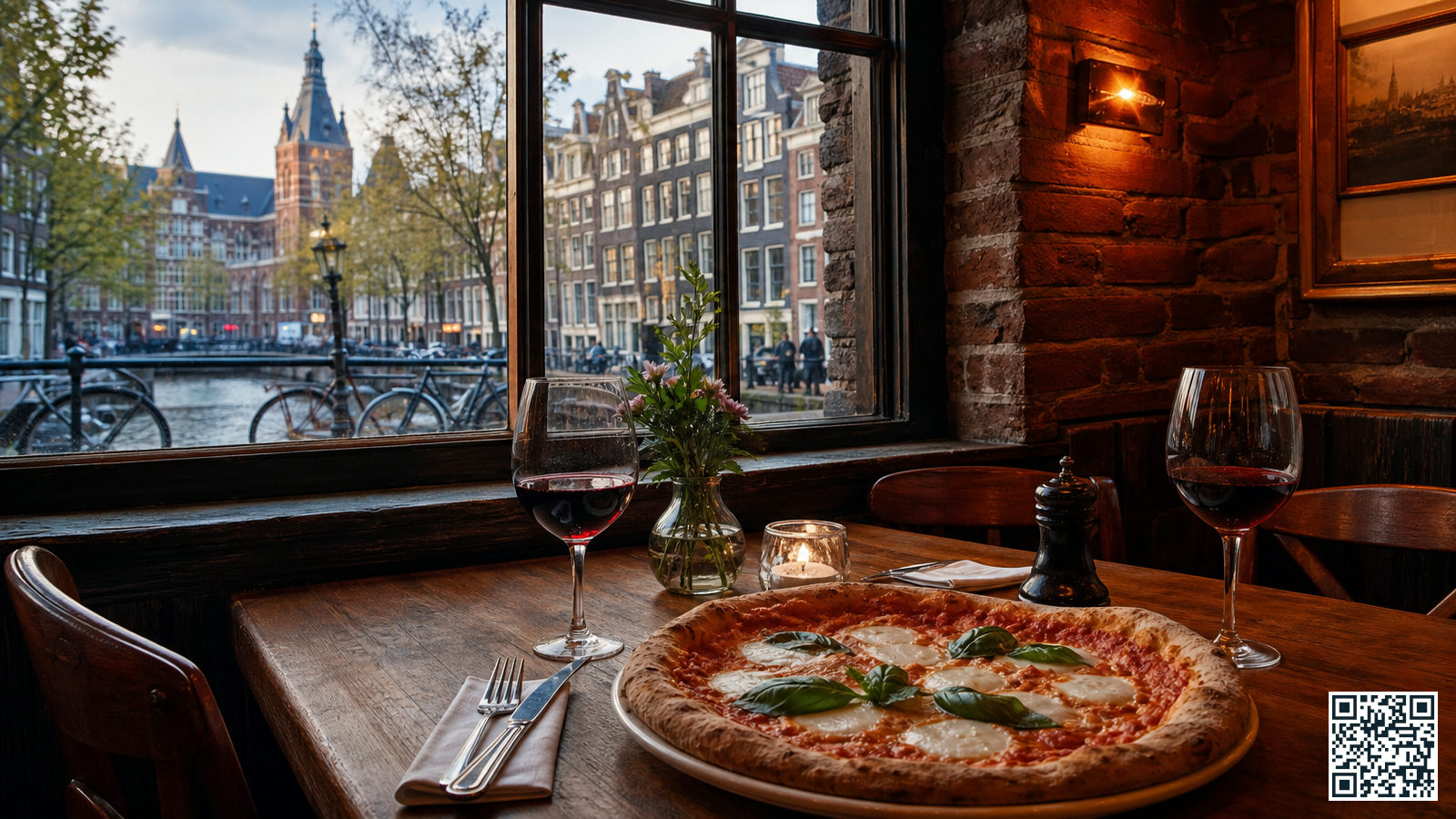 Italiaans restaurant met pizza en pasta nabij Amsterdam Centraal Station